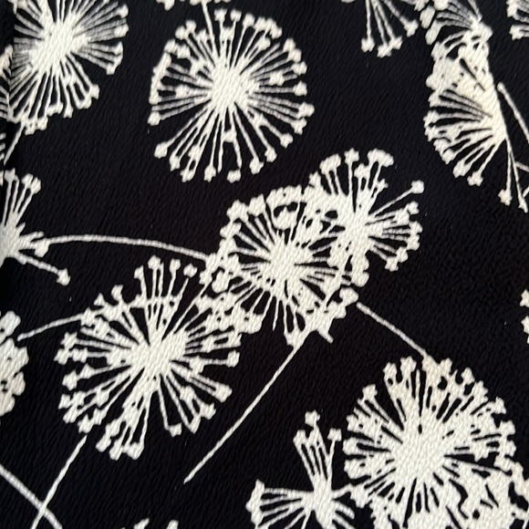 NWOT Talbots Fit & Flare Black & White Dandelion Dress Size 4 - Picture 14 of 16